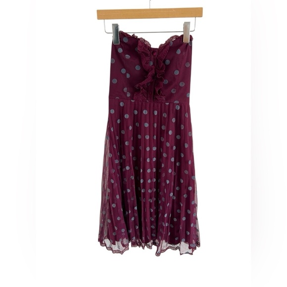 betsey johnson tulle dress Vintage Strapless Cocktail 100% Polyester Rent Betsey Johnson Pink Dress